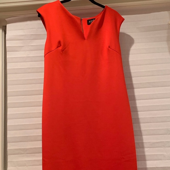 ECI NEW YORK Dresses & Skirts - ECI NEW YORK--orange red, body Con dress. To knee